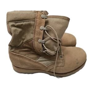 VINTAGE Military Jungle Boots Mens Size 9.5 R Suede STEEL Vibram Sole Tactical